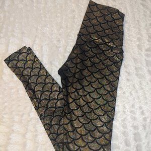 Emily Hsu Gold Taj Mahal Mermaid Leggings